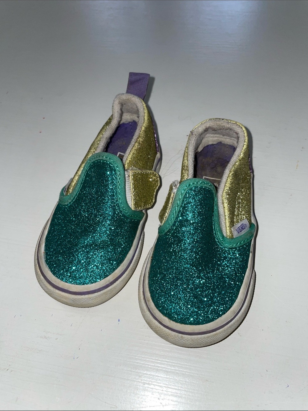 Vans Glitter baby girl shoes size 4